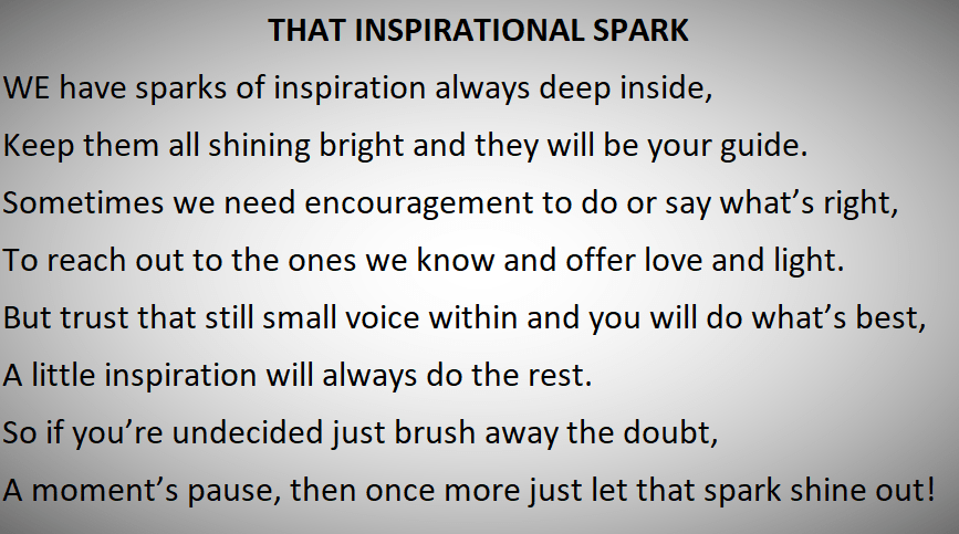 That Inspirational Spark