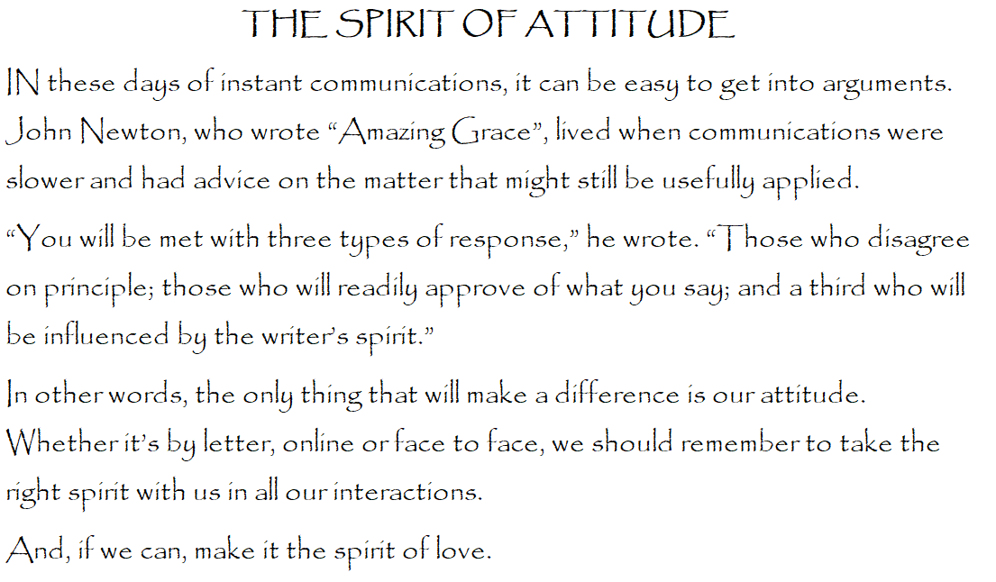 The Spirit of Attitude