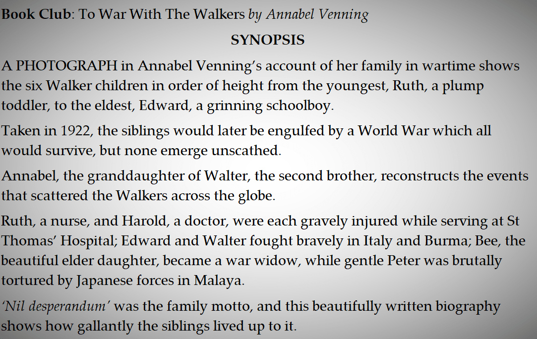 To War With The Walkers